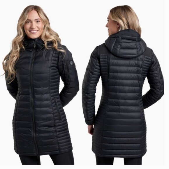 Kuhl SpyFire Down Parka Puffer Coat Black Size XS - Picture 1 of 16